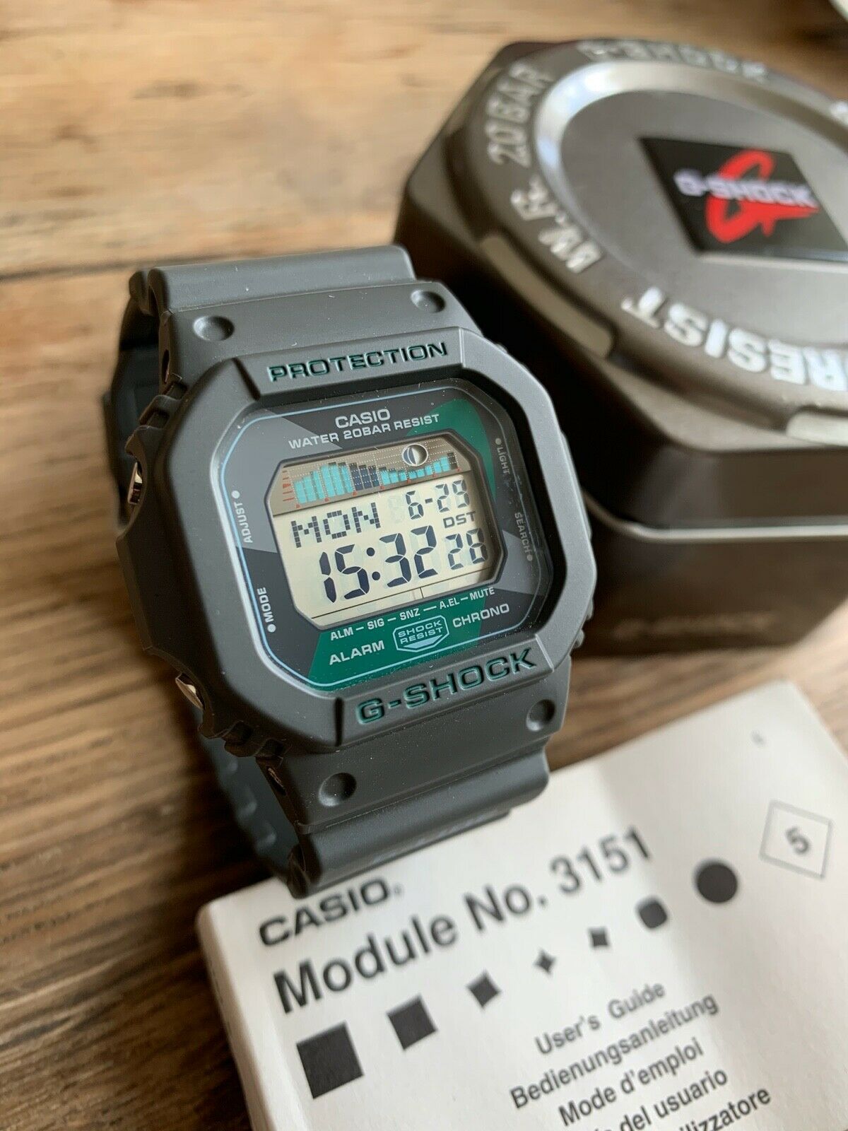 Casio G Shock Watch Vintage Hawaii G Lide Glx 5600vh 1er Moon Phases Tide Graph Watchcharts