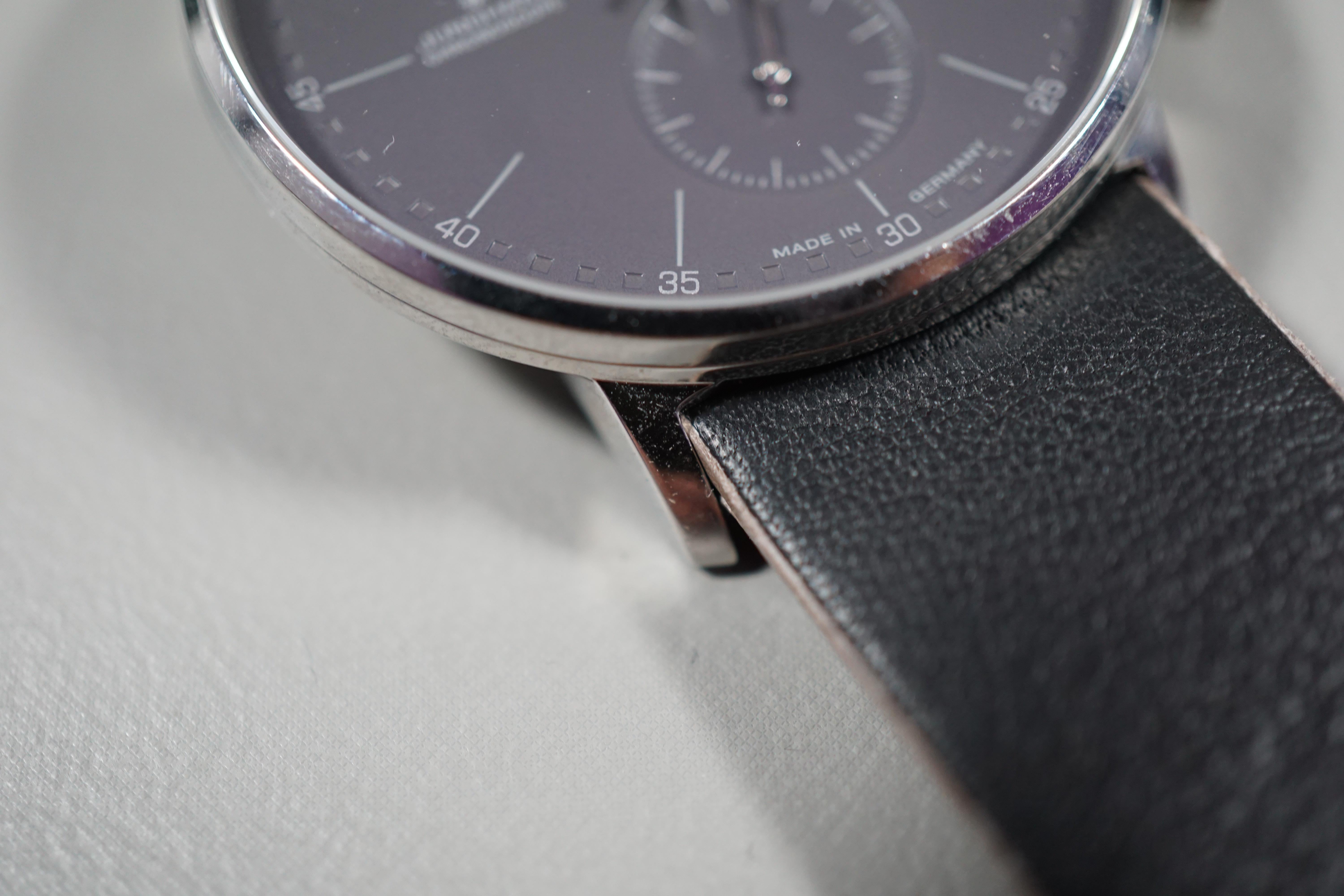 WTS Junghans Form C 4876.00 Grey Dial Chronoscope Quartz 395