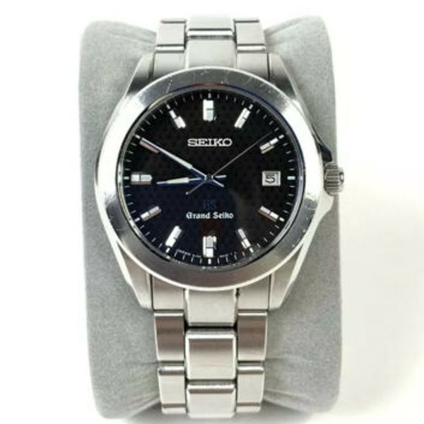 SEIKO Grand Seiko SBGF019 8J56-8020 SS Quartz Black Dial Vintage Wrist ...