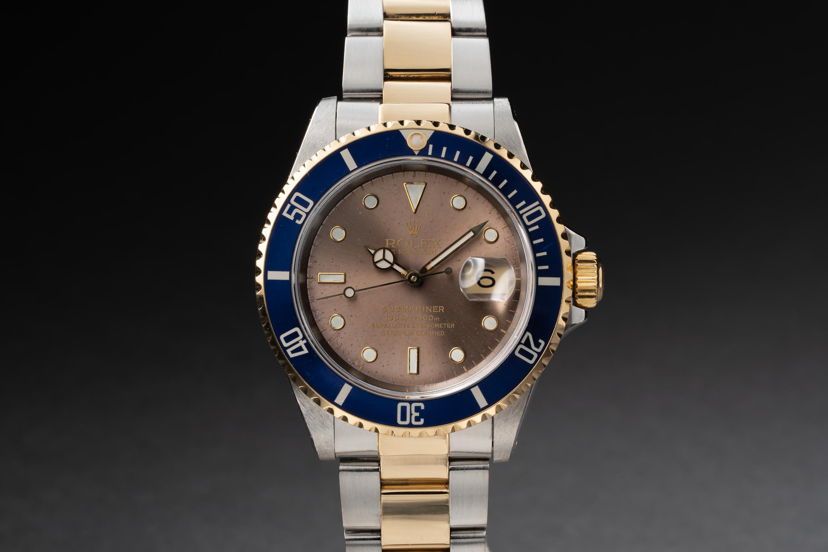 FS 1991 Rolex Two Tone Submariner 16613 Tropical Dial with Box