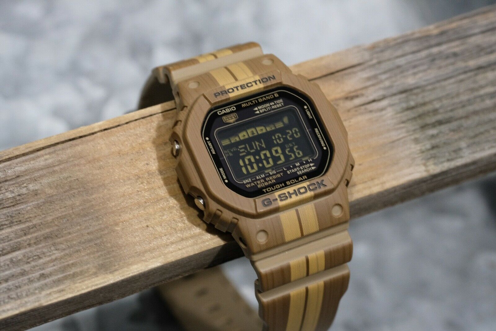 Casio G-Shock GWX-5600WB-5 Solar Atomic Wood Grain Mens Watch, Very Clean |  WatchCharts Marketplace