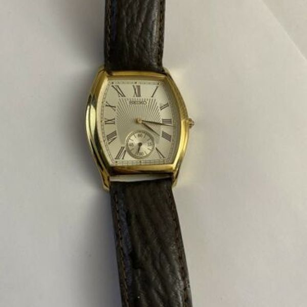 Vintage Seiko 6G28-00A0 Men’s Tank Gold-Plated Subseconds Watch ...