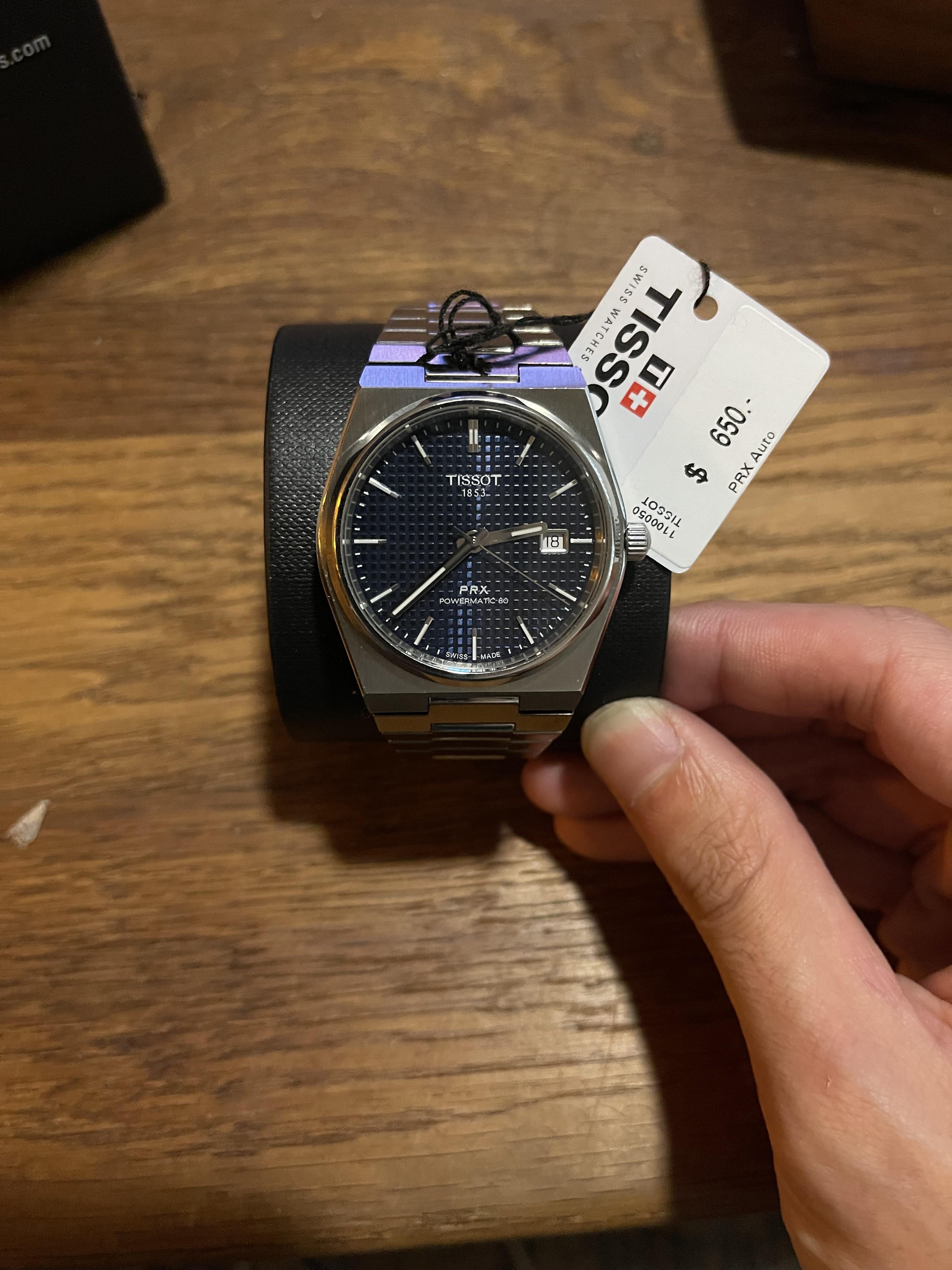 WTS WTT Blue Tissot PRX Powermatic 80 used. WatchCharts Marketplace