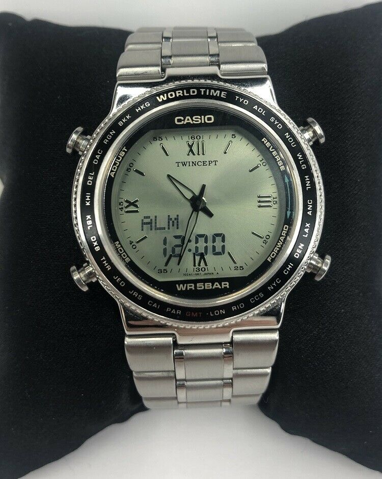 Vintage Casio Twincept World Time Watch 1326 ABX-610 Works Perfectly NOS |  WatchCharts Marketplace