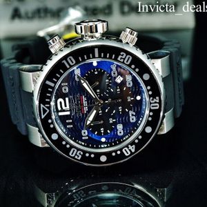 Invicta Men s 52mm Grand Pro Diver OCEAN VOYAGE Chrono Blue Dial Silver SS Watch WatchCharts Marketplace