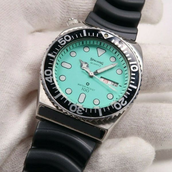 【電池切れ】CITIZEN SPALDING ウォッチ 3800-396910 SPALDING / CITIZEN 3800-396910 Y DIVER Watch Japan