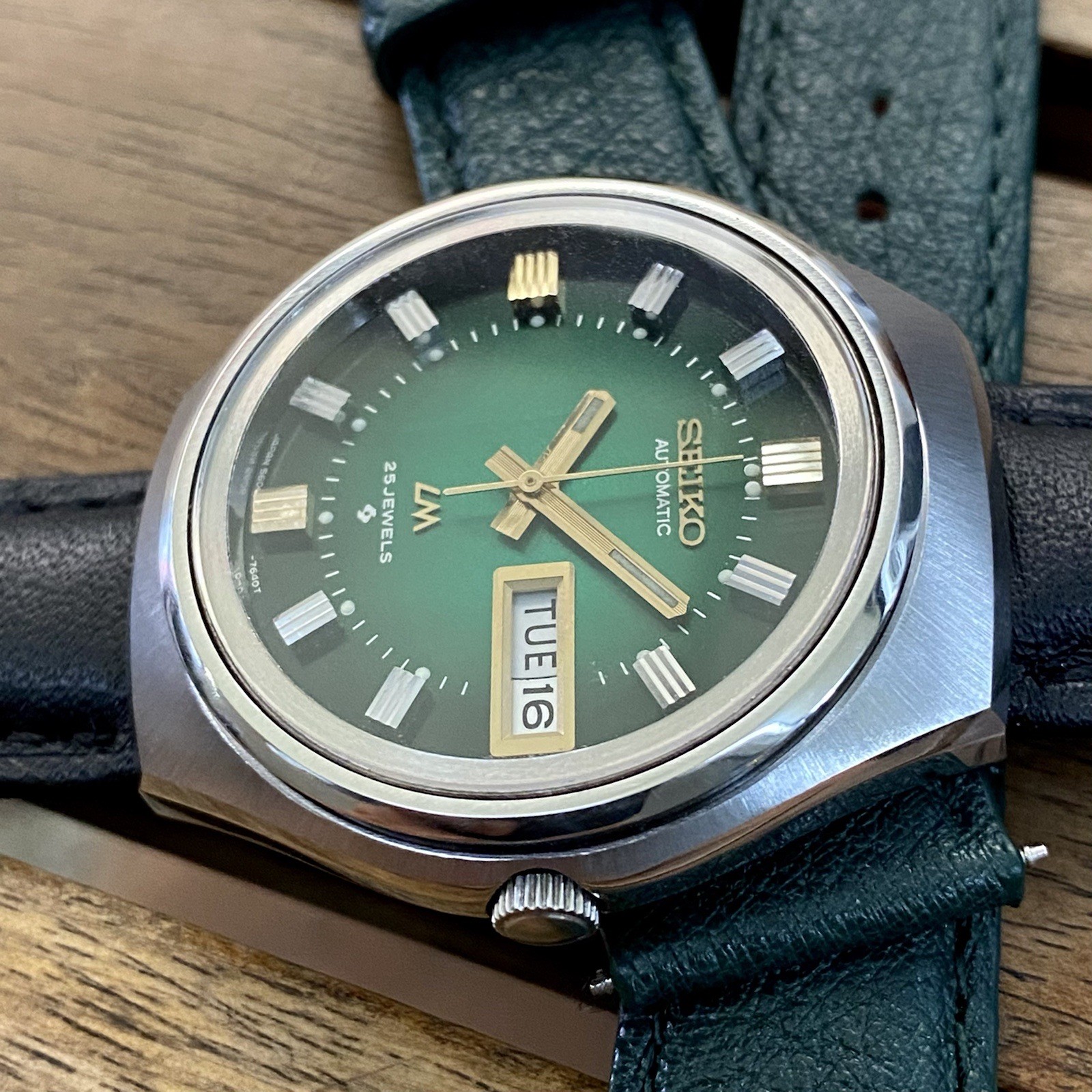 1円SEIKO セイコー 腕時計 ロードマチック 5606-7300 カット 【稼働品 