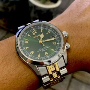 Seiko Alpinist (SARB017) with Strapcode Angus Jubile Two Tone Bracelet |  WatchCharts