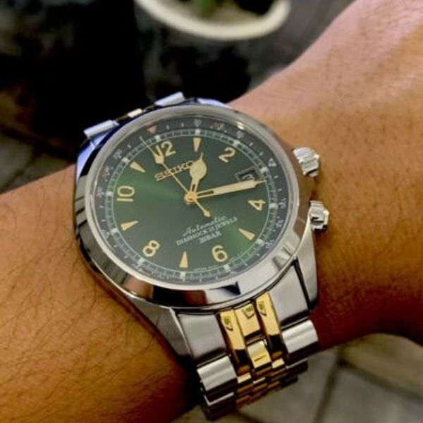 Seiko Alpinist (SARB017) with Strapcode Angus Jubile Two Tone Bracelet |  WatchCharts