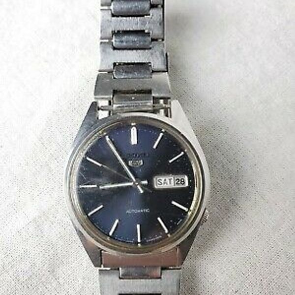 Vtg Seiko 5 Automatic Day Date Silver Watch 6309-7159 WORKS Band Needs  Repair | WatchCharts