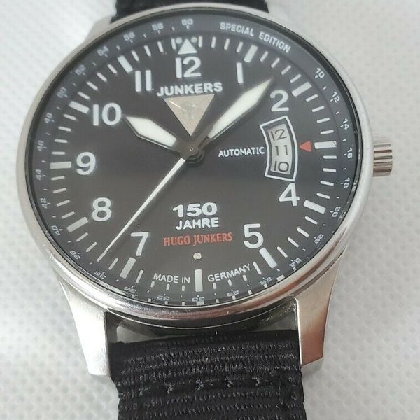 JUNKERS Pilots Aviator German automatic watch, Limited 150 years Hugo