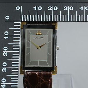 Exc+5] SEIKO CREDOR 6730-5711 Quartz Men's Watch 22K Gold SGP from