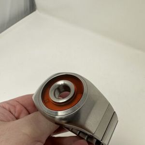 Fossil Philippe Starck watch O-Ring - Metal Band with Orange Fossil Philippe Starck watch O-Ring - Metal Band with Orange