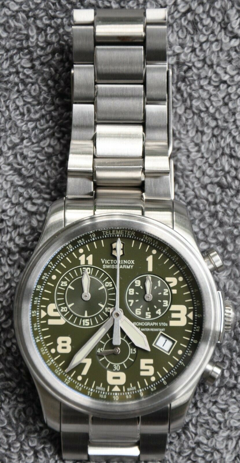 VICTORINOX MEN'S INFANTRY VINTAGE CHRONO 241288 OLIVE DIAL