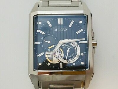 BULOVA Watch 96A194 Open Heart Automatic St.Steel Chronograph Date