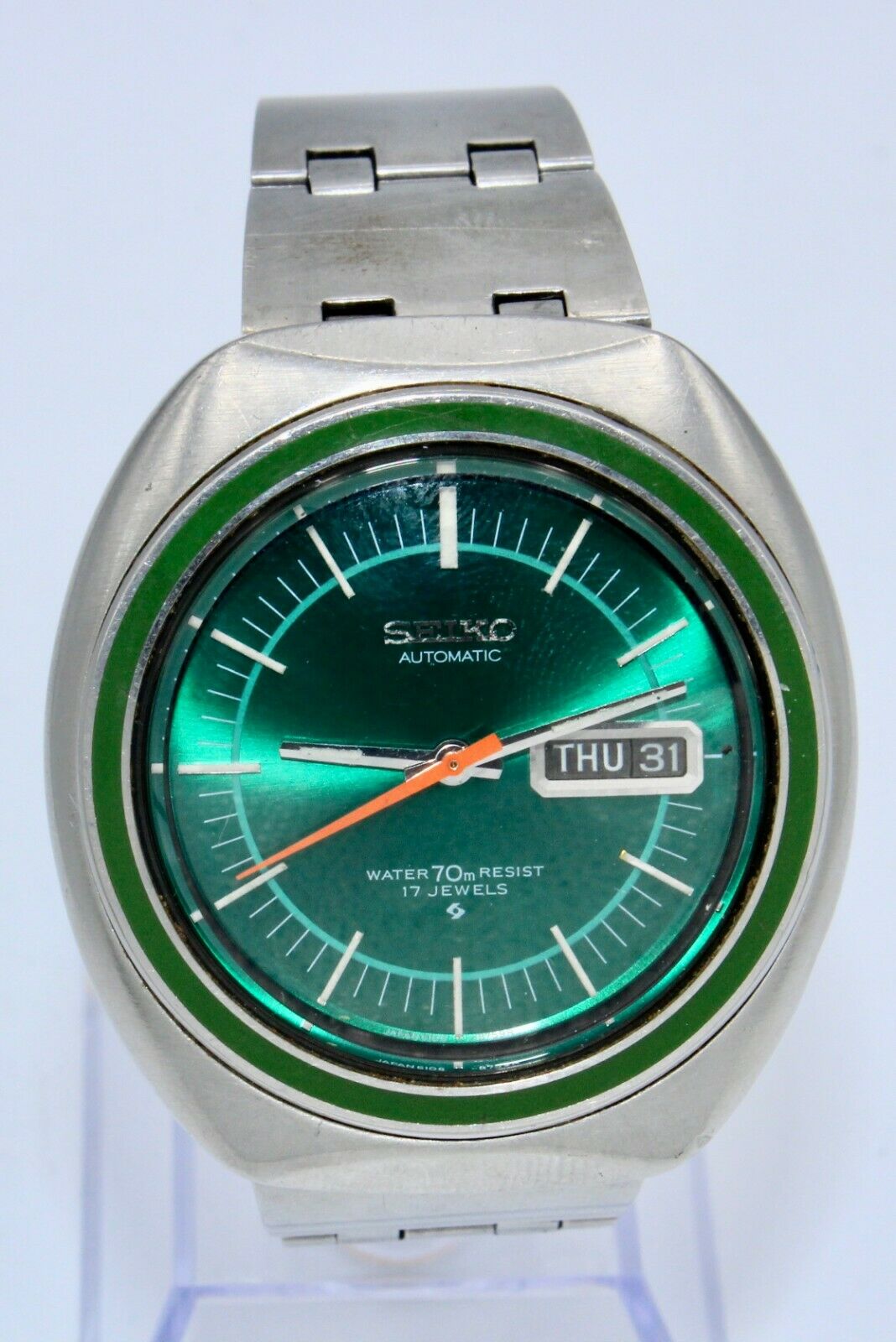 Vintage Seiko Automatic Day Date Green Dial Watch Men's Ref 6106 8569 |  WatchCharts