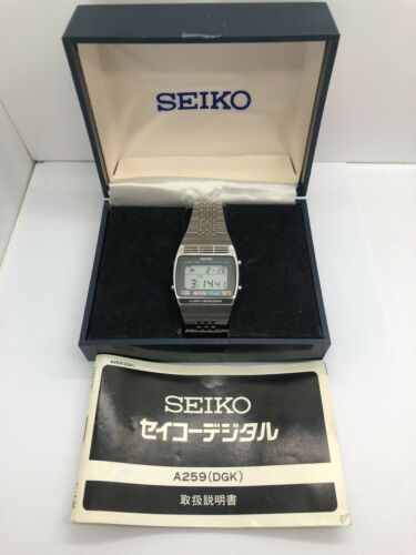 SEIKO ALARM-CHRONOGRAPH A259-5070 Quartz with Original Case