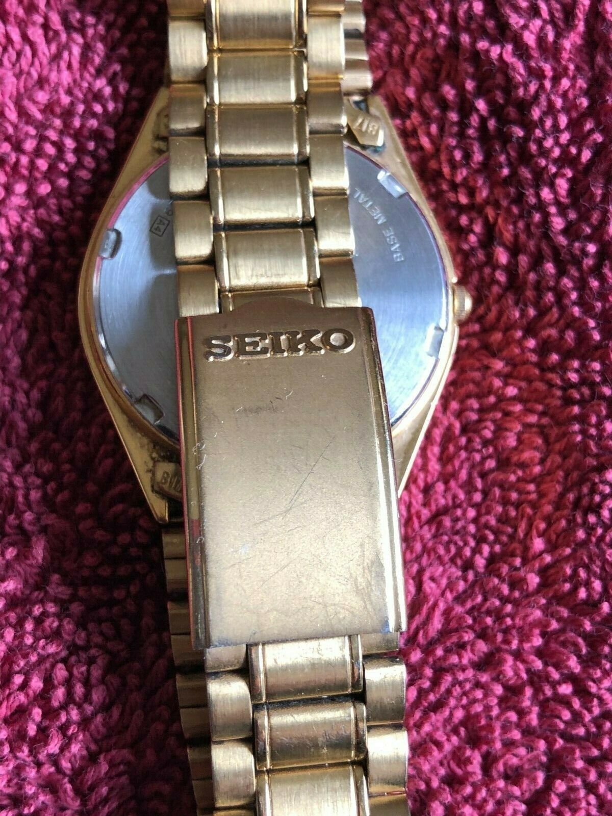 Vintage Seiko 5Y23-8A69 Men's Date Dress Gold Tone Quartz Watch