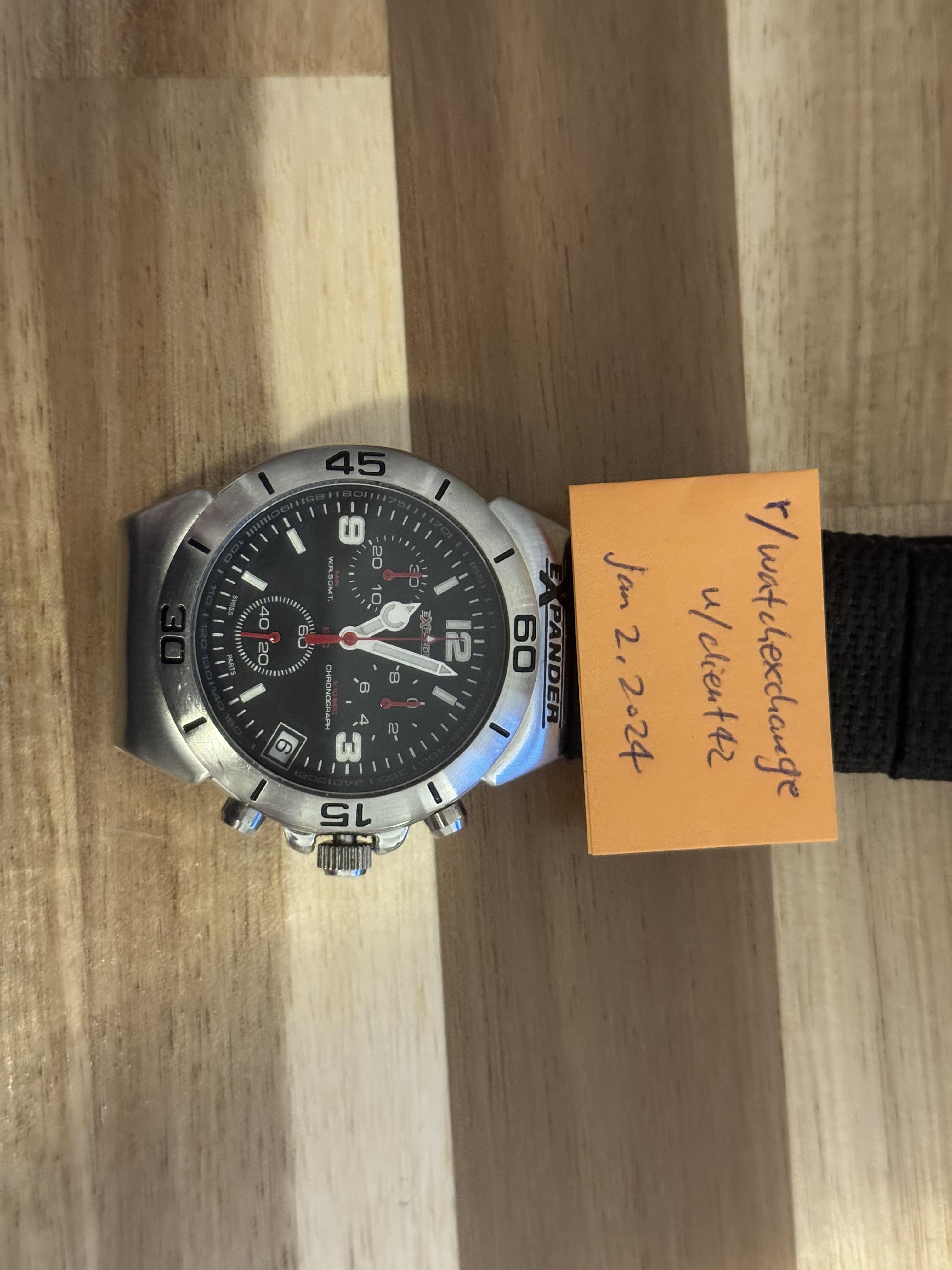 WTS Sector Expander 308 Black Dial Quartz Chronograph 150