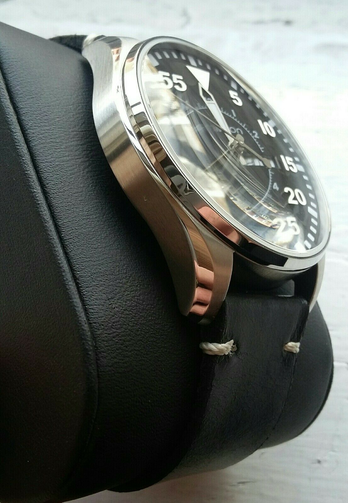Hamilton H64611135 Khaki Pilot Day Date 200m Men s Pilot Watch w Extra Straps WatchCharts Marketplace