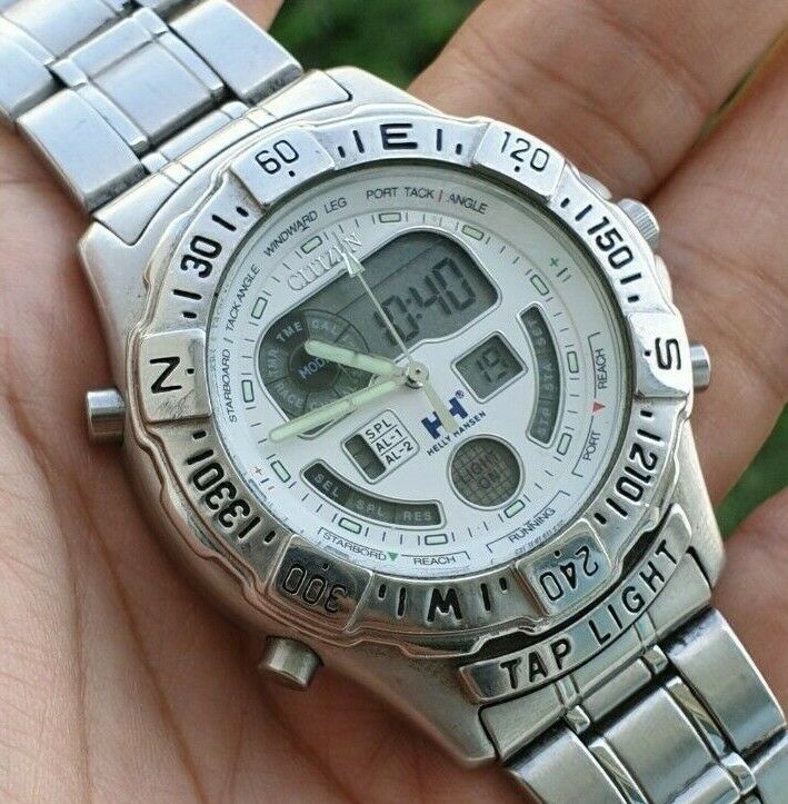 Citizen HH Helly Hansen C800-Q01903 Alarm Running Men Wrist Japan