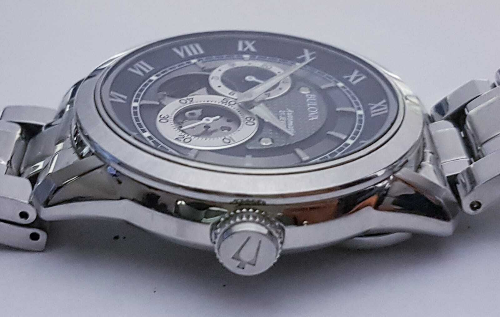 BULOVA 96A119 Skeleton Automatic 21 Jewels 42mm Men