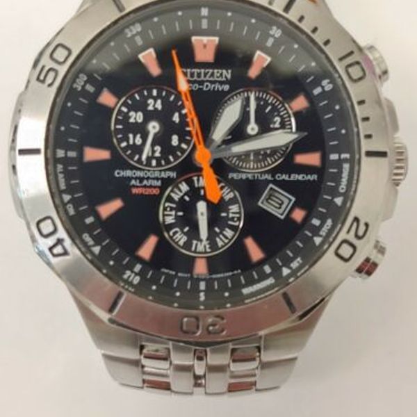 Mens Citizen Eco-Drive Chrono Perpetual Calendar E812-S040442