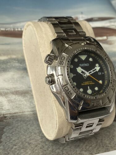 RARE SEIKO KINETIC DIVERS 200M MENS WATCH BIG BOSS 5M62-0AY0