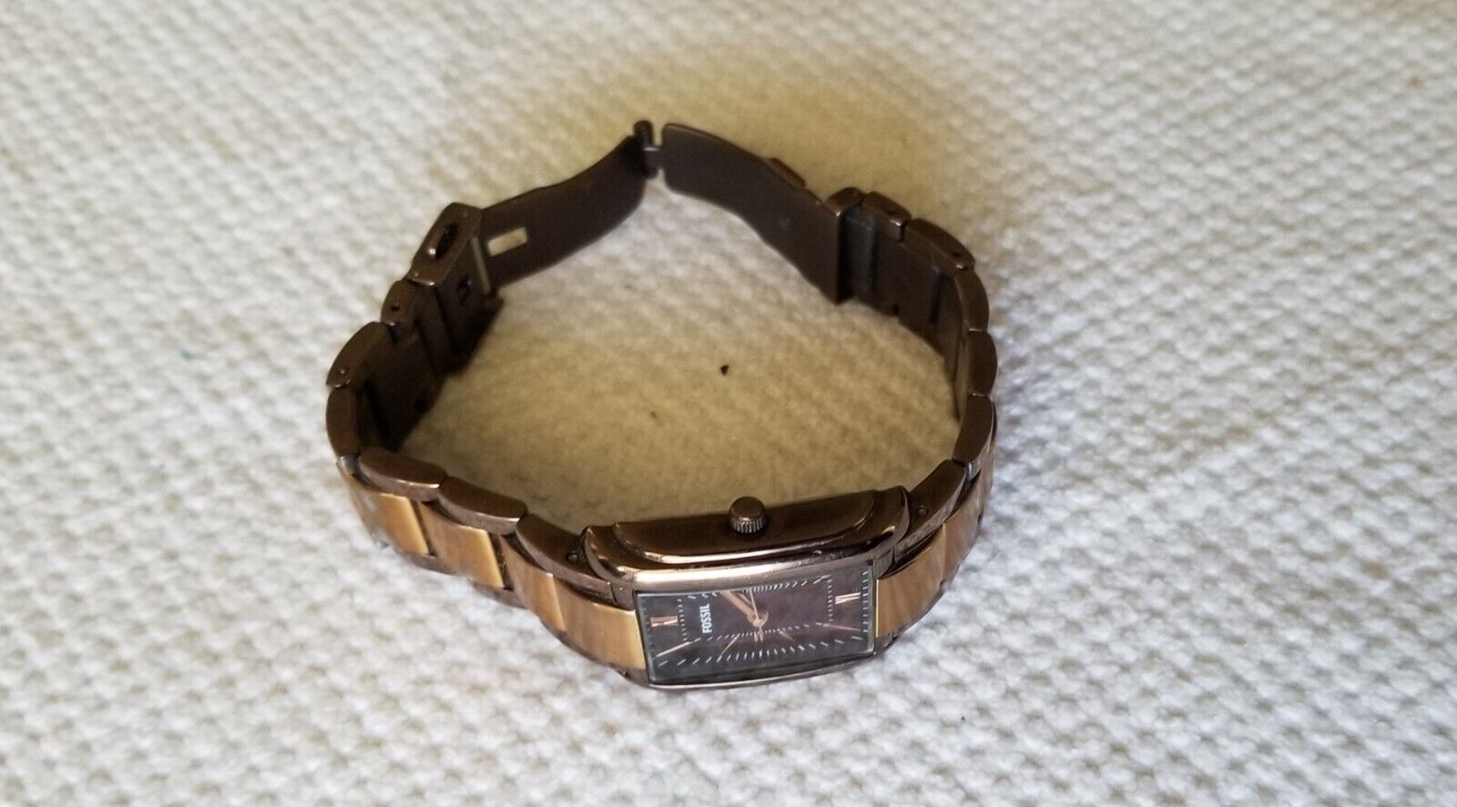 Fossil Copper Tone Stainless Steel Watch ES-3007 5.75