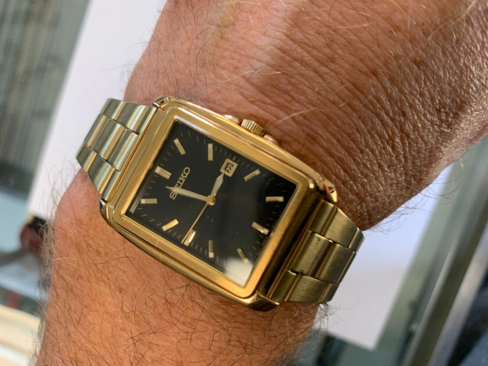 Seiko Black Dial Wrist Watch V782-5070 | WatchCharts Marketplace