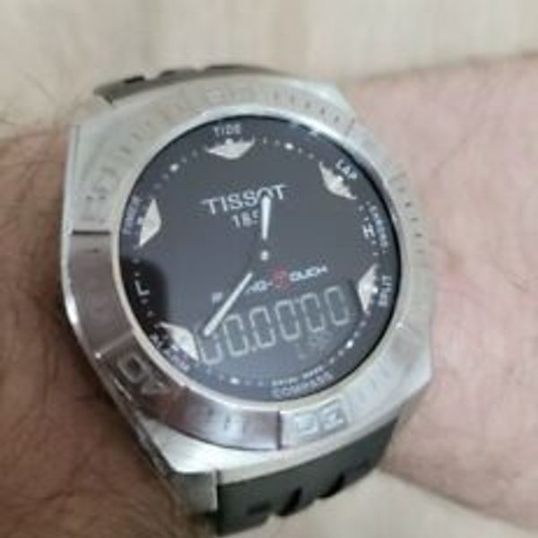 22mm Cinturino Silicone Cinturino Originale Tissot Per T-Touch Expert SOLAR - Gomma Rossa, 22 Mm Ricambio Cinturino Tissot T-Touch - Foto 5