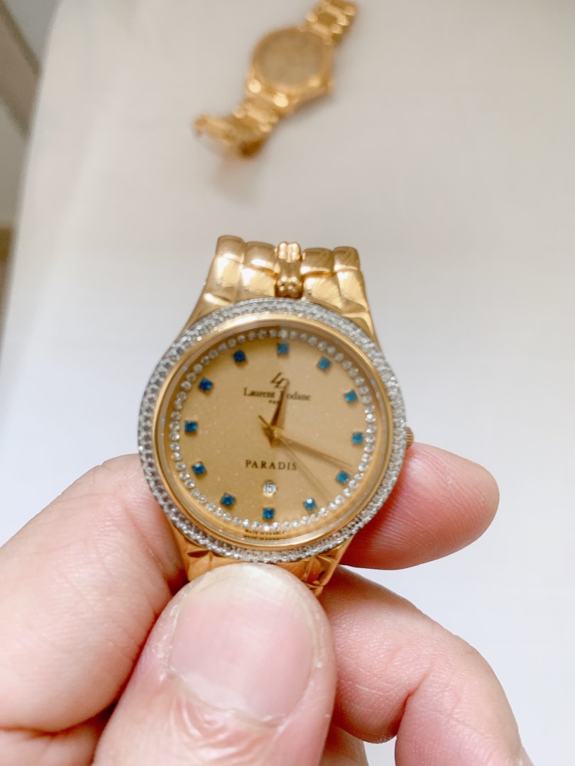 18K GOLD PLATED DIAMOND LAURENT DODANE WATCH | WatchCharts Marketplace