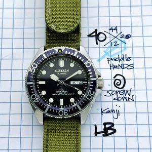 シチズン CITIZEN CRYSTRON /150m /4-732308TA VINTAGE CITIZEN CRYSTRON 4-732308 TA GN-4-S QUARTZ DIVER JDM (DAD