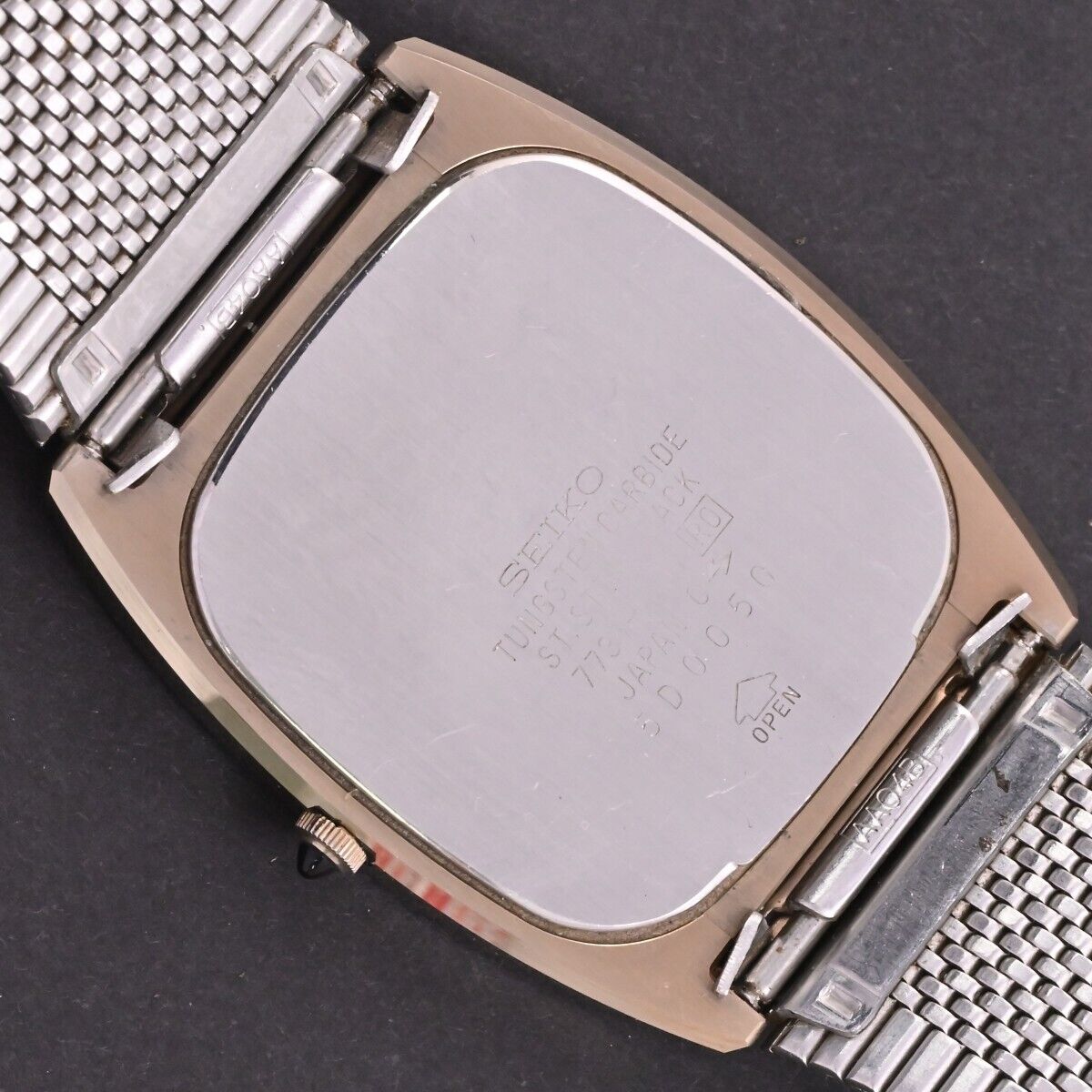 SEIKO DOLCE Analog 29mm Tungsten carbide watch Slim QUARTZ Ref 