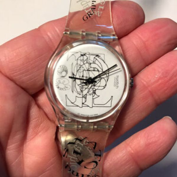 Vintage SWATCH Watch GRAPHICKERS GK208 Artist Hajime Tachibana New WatchCharts