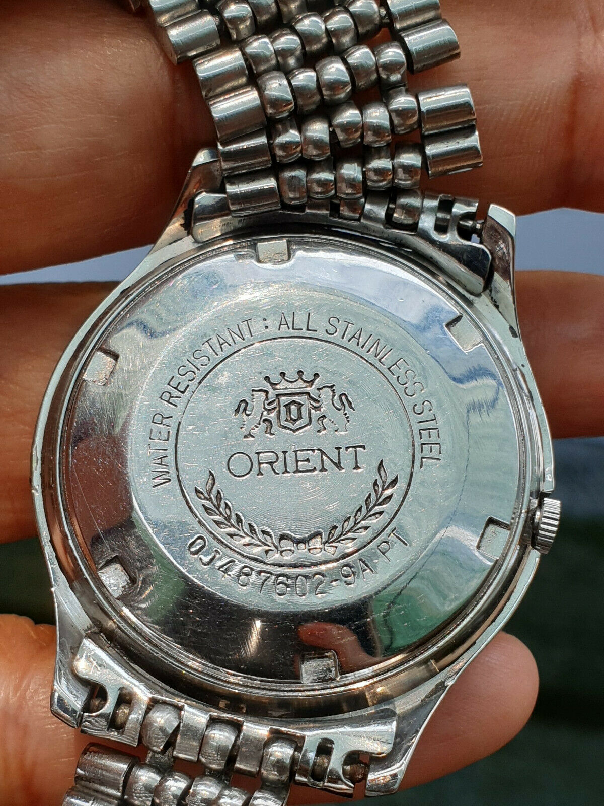 ORIENT AUTO CALENDAR 17 JEWELS GENTS AUTOMATIC RARE STAINLESS