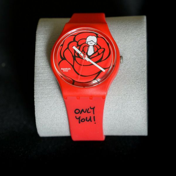Swatch Watch GZ264 Red Rose Only You Swatch Watch GZ264 My Heart Red Rose Only **WORKS | eBay main image 4