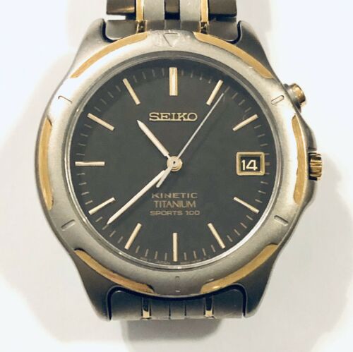 Seiko kinetic outlet titanium sports 100