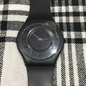 Swatch Black Out Too Skin New Battery New In Case Vintage 1997 All Black Watchcharts