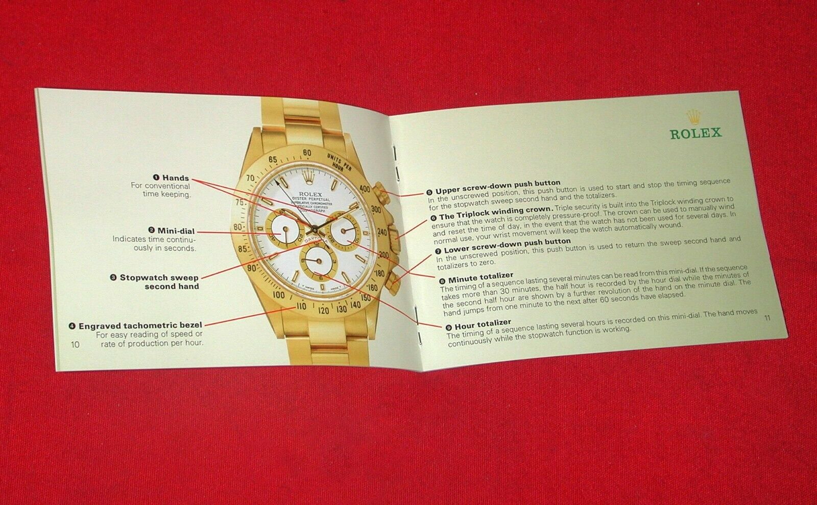 Rolex Daytona Cosmograph 16520 16523 16518 1999 Booklet Manual