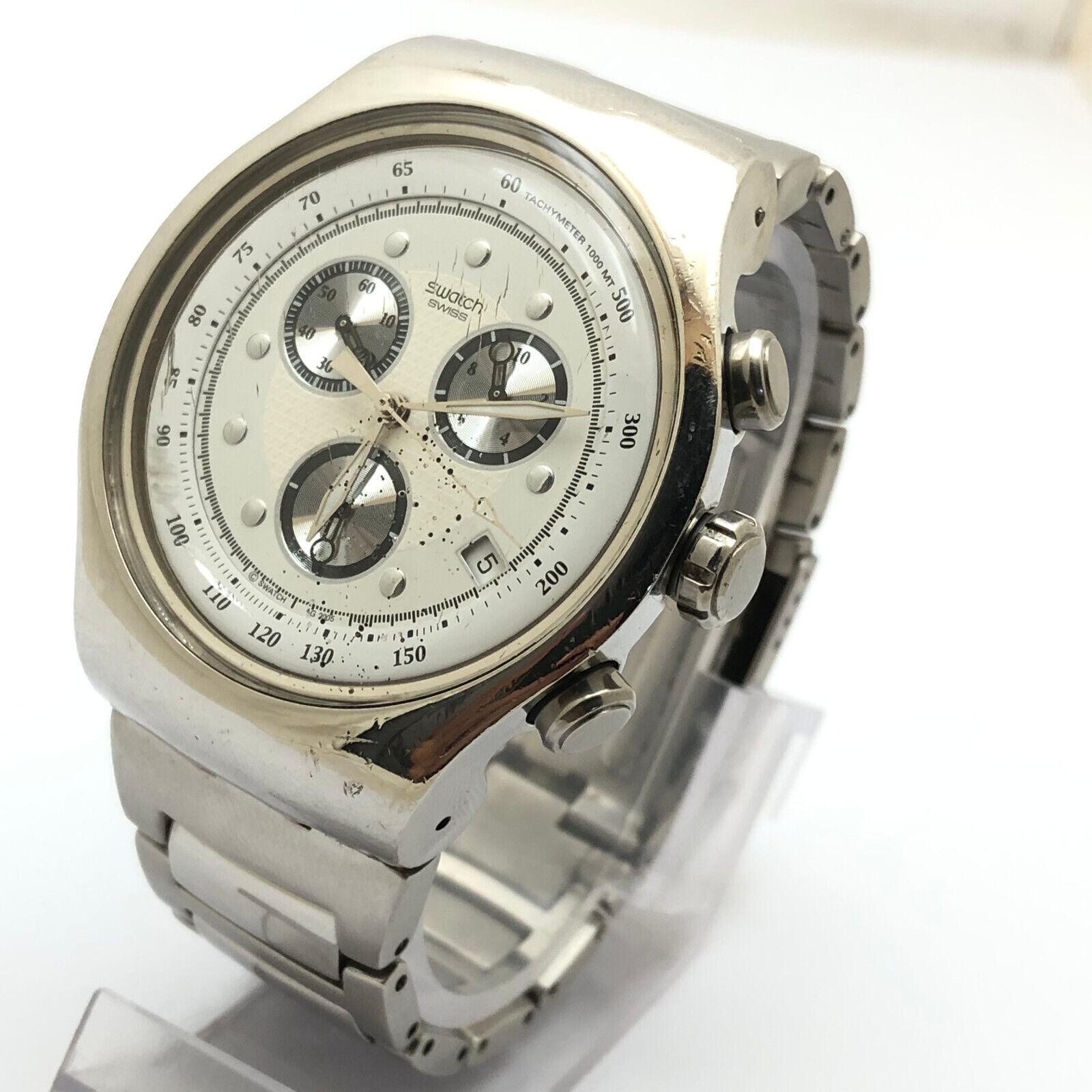 Vintage Swatch Watch, circa 2000's discount Chronograph Tachymeter 2007. Needs a new band