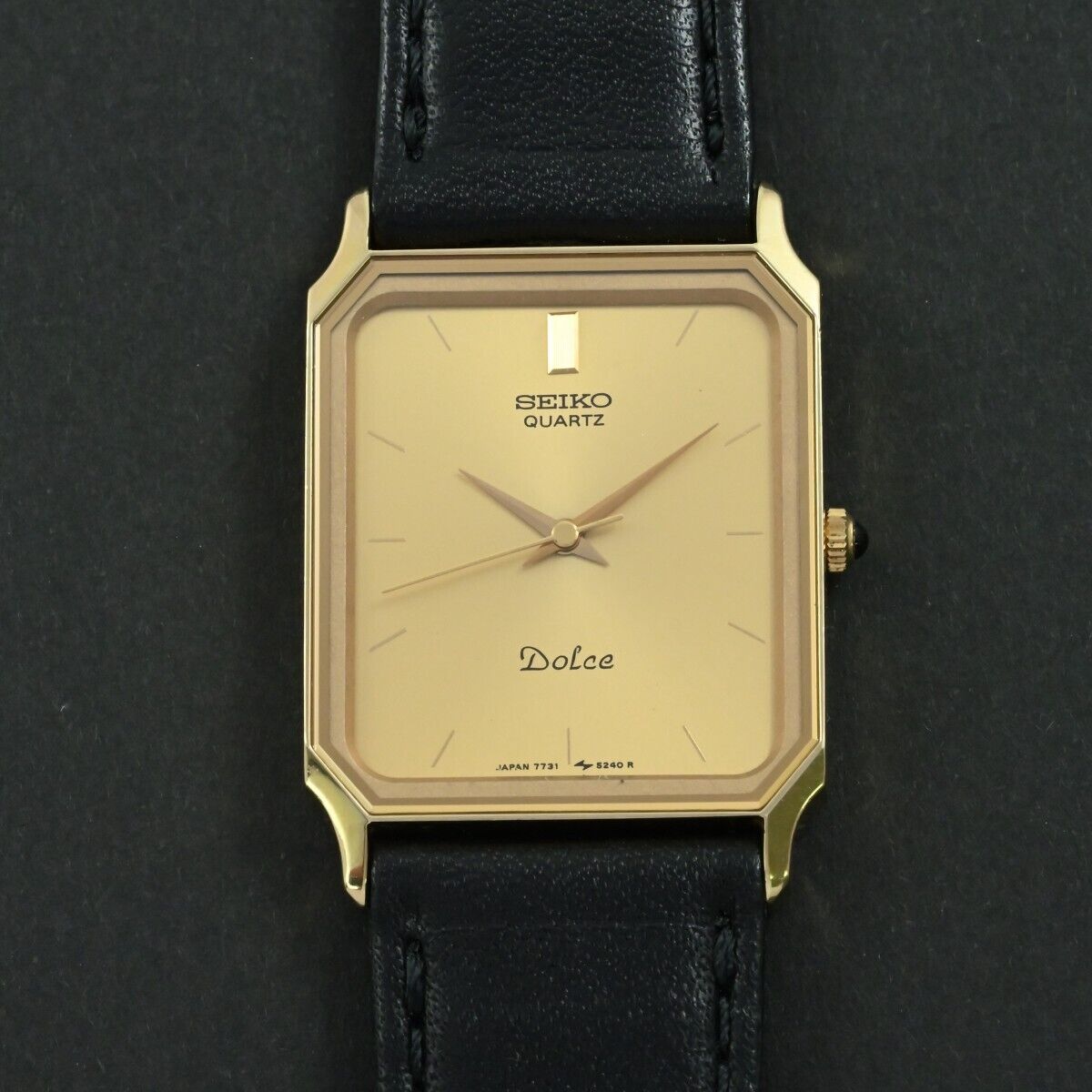 SEIKO DOLCE Analog 27mm Gold Tone dress watch Slim QUARTZ Ref.7731 