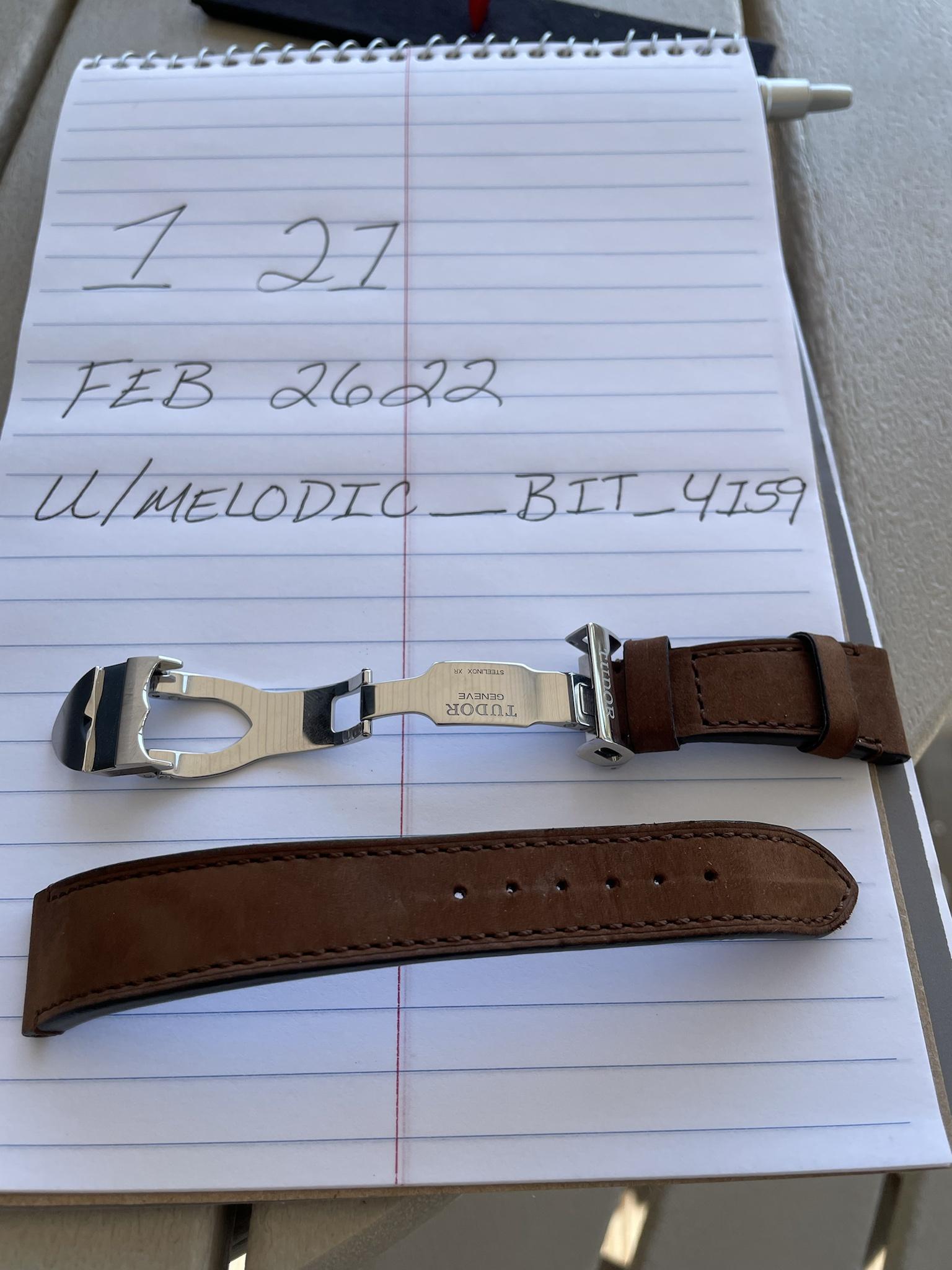 Tudor oem leather online strap