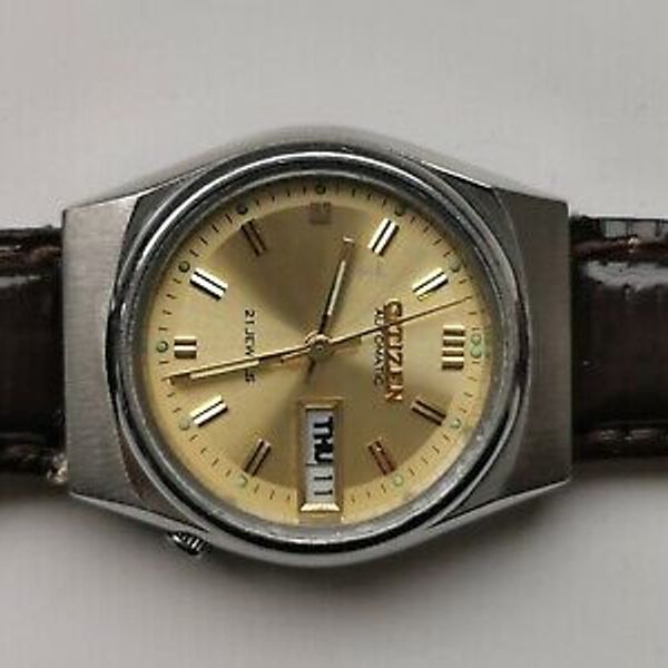 VINTAGE CITIZEN GN-4W-S AUTOMATIC 21 JEWELS DAY DATE CALENDAR WATCH ...