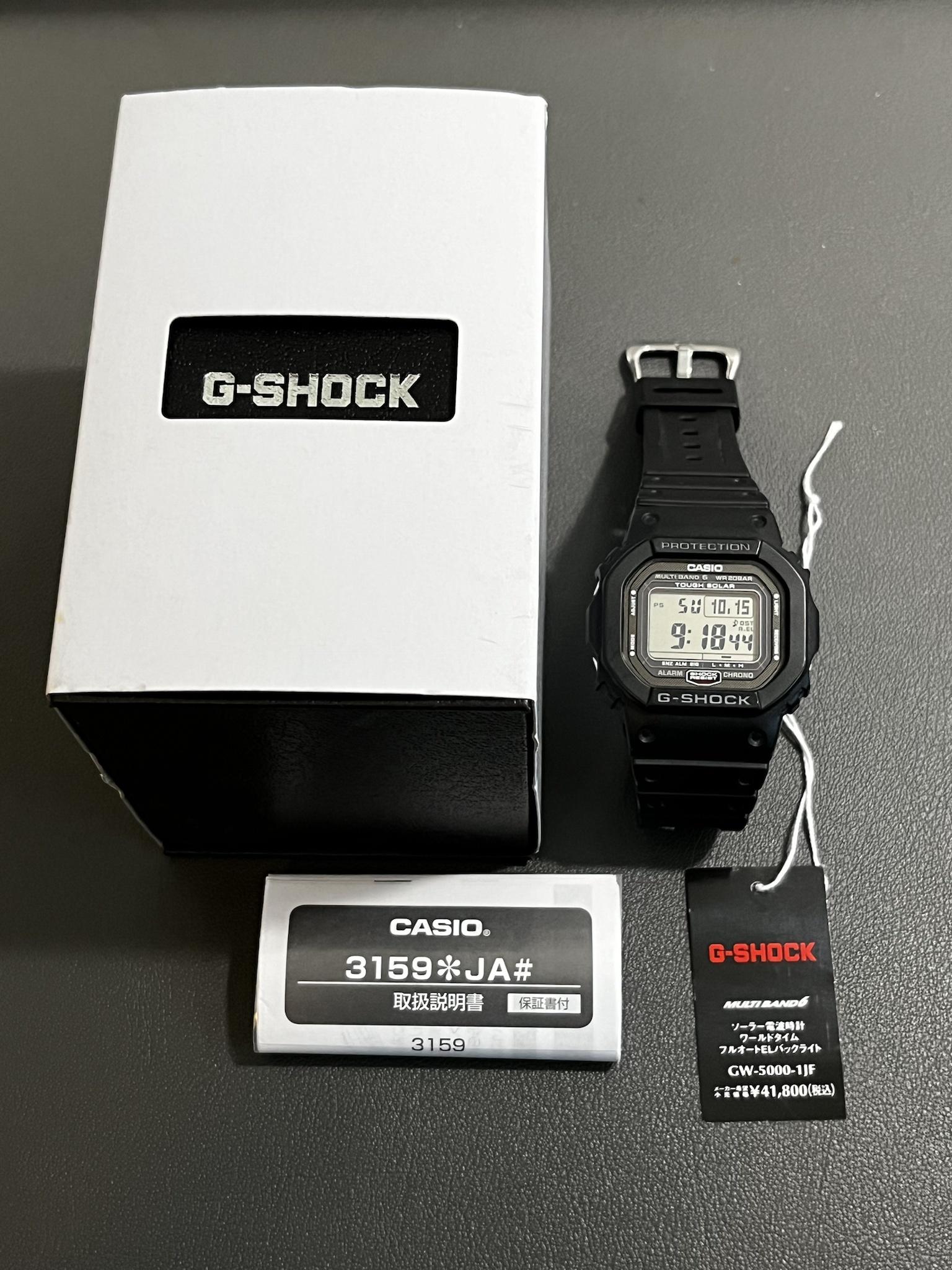 【CASIO】腕時計G-SHOCK 3159JA 電波ソーラー　箱・説明書有り