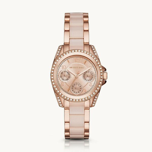 Michael Kors MK6175 Women's Mini Blair Rose Gold-Tone Stainless Steel ...