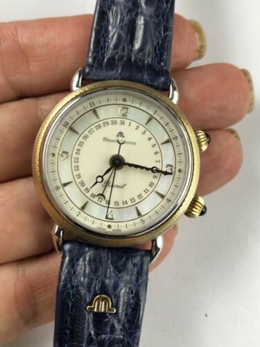 Authentic Maurice Lacroix 63511 Masterpiece Reveil Alarm Men s