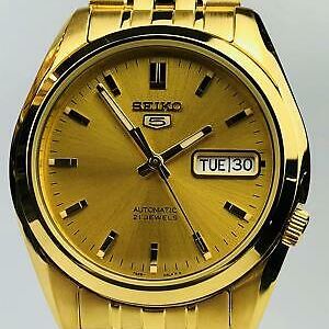 Seiko 5 Automatic Gold Stainless Steel Mens Watch SNK366K1 SNK366K RRP £199  | WatchCharts