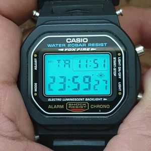 Vintage Casio G-Shock 1545 DW-5600E FOX FIRE Alarm Chrono Men's