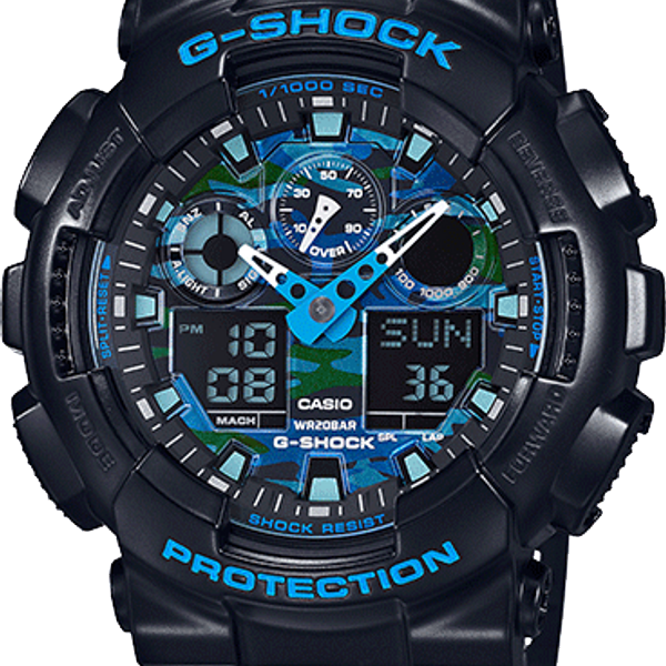 Casio Mens G Shock Ana Digi Dial Black Resin Strap Chronograph Watch